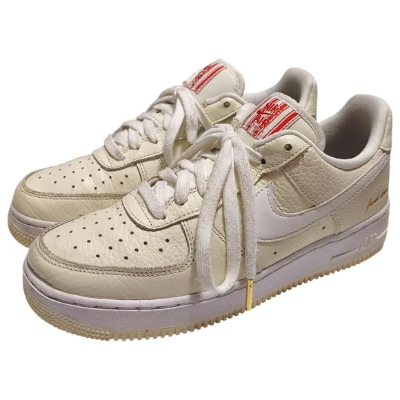 Nike Air Force 1 Low "Popcorn" Premium Coconut Milk White Sneakers Mens Size 7 - Picture 3 of 13